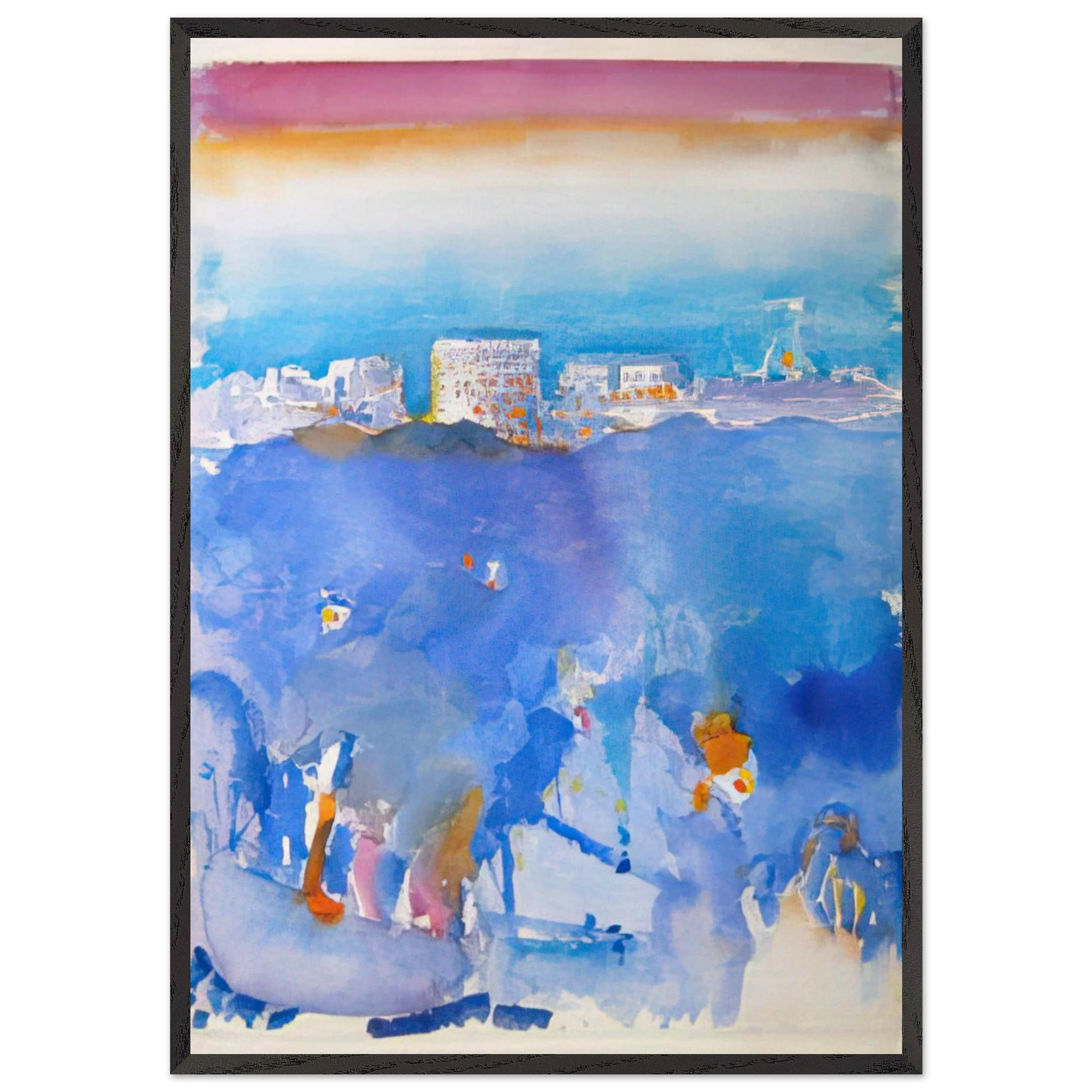 New York Fantasy - 1912 - John Marin Framed Art Print – Black Wooden Frame - Default Title - -Framed Art Print