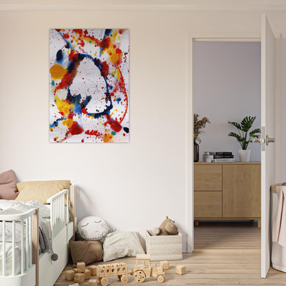 Untitled  Holy Hole  - Sam Francis Brushed Aluminum Print - 70x100 cm / 28x40 inches | Sam Francis Aluminum Print | Sam Francis Prints