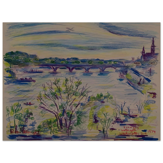Ivan Albright - VIEW FROM ROOM 603 WATERGATE WASHINGTON D C 1974 Fine Art Poster - Default Title