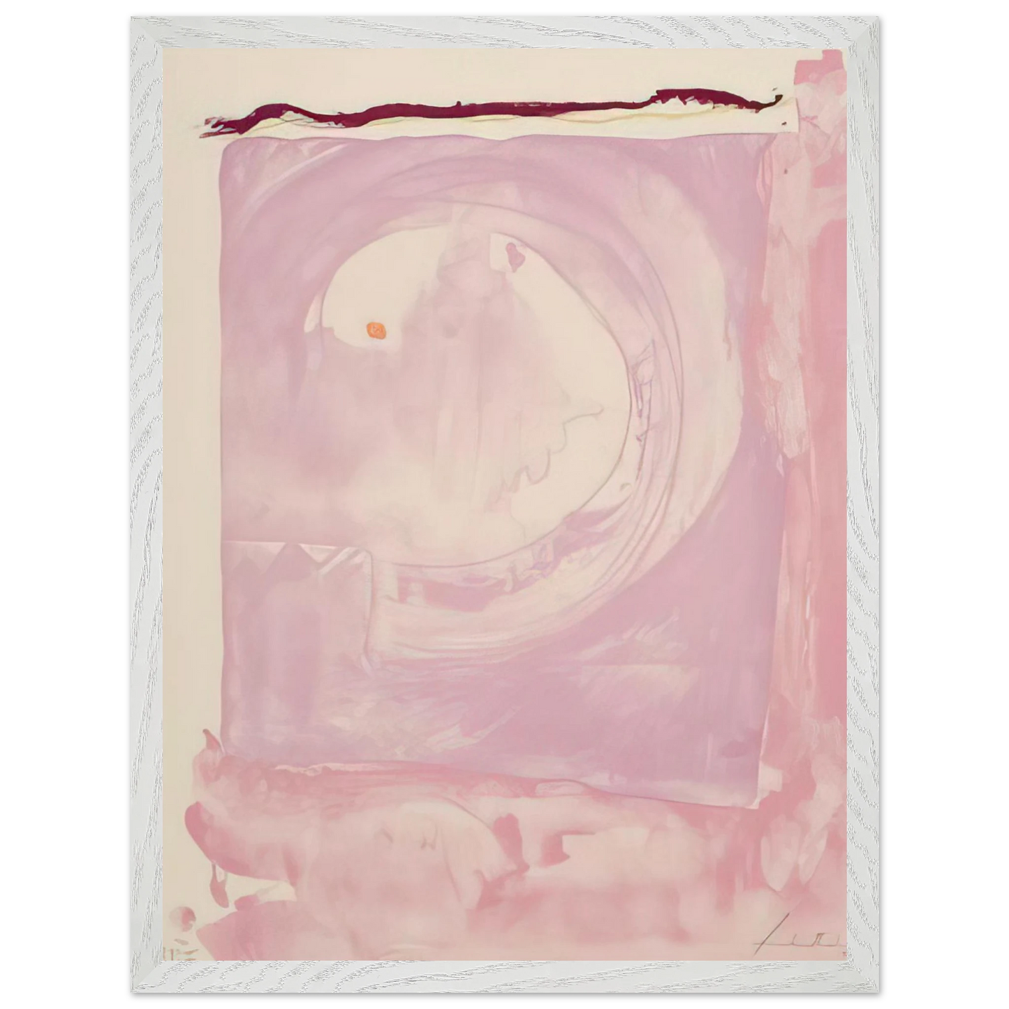 Helen Frankenthaler - Reflections IX - 1995 Wall art - A3 (29.7 x 42  cm) - Premium Wooden Framed Poster With Fine Art Paper - Black frame