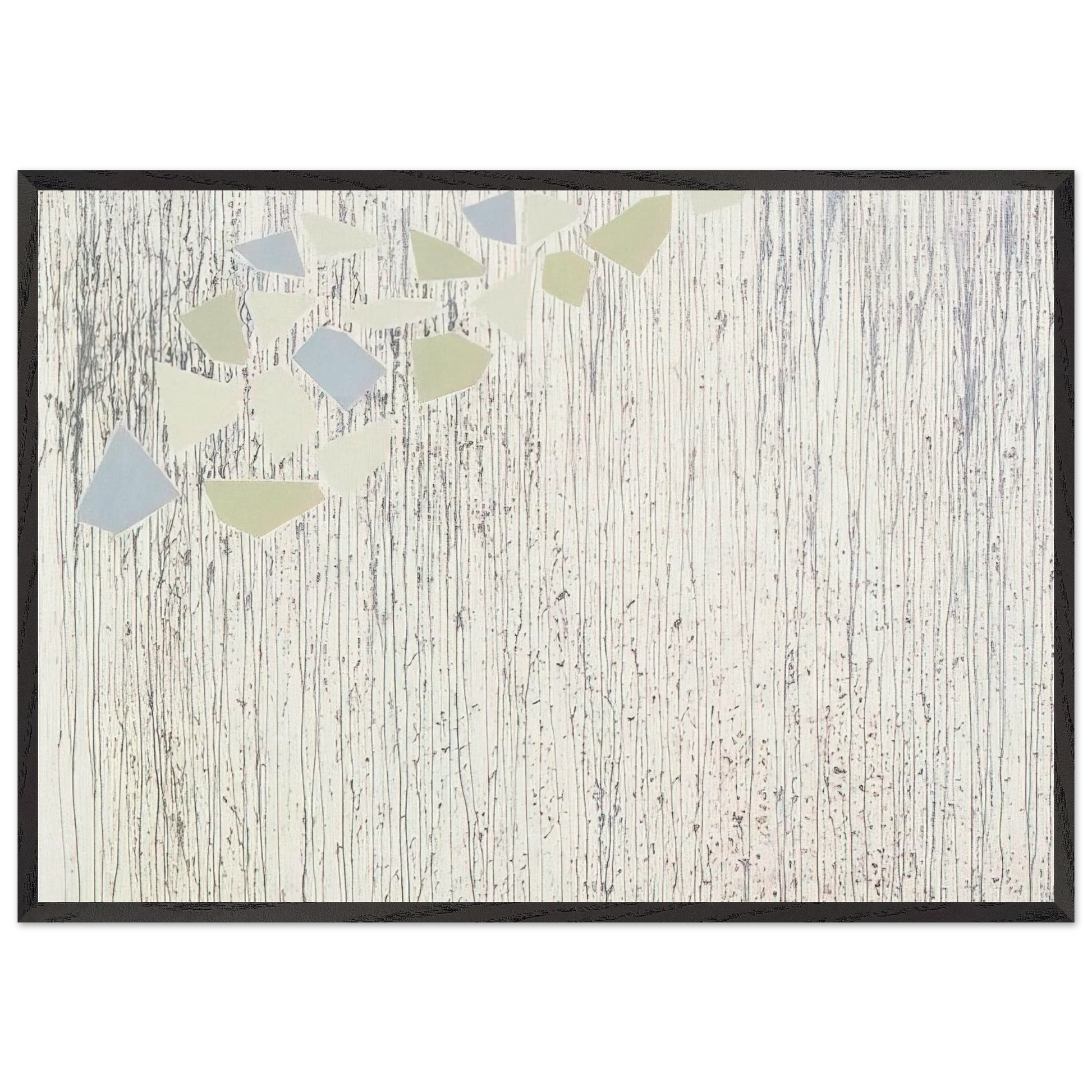Pale colors on runs - Abstract Expressionism - Robert Goodnough Framed Art Print – Black Wooden Frame - Default Title - -Framed Art Print