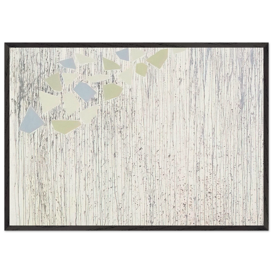 Pale colors on runs - Abstract Expressionism - Robert Goodnough Framed Art Print – Black Wooden Frame - Default Title - -Framed Art Print