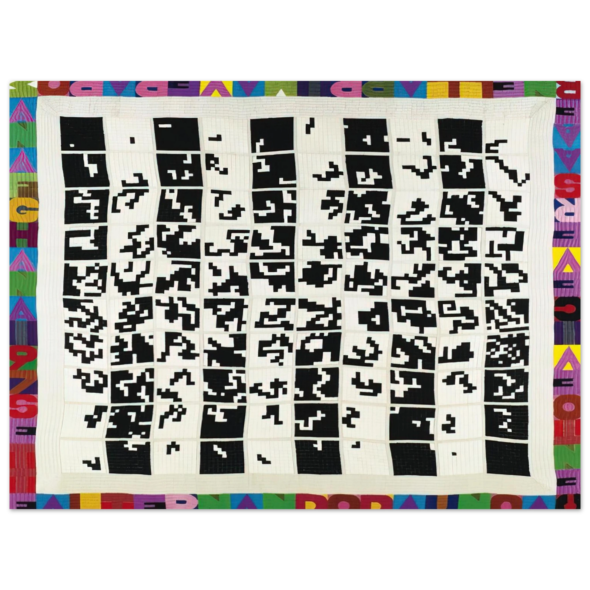 Alighiero Boetti - ALTERNANDO DA UNO A CENTO E VICEVERSA 1977 Fine Art Poster - Default Title