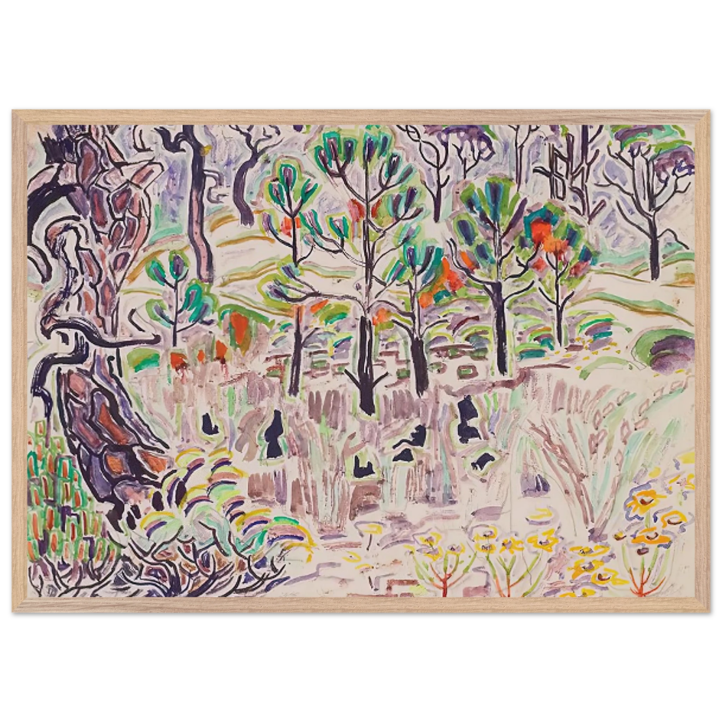 Walter Inglis Anderson - Walter Anderson Wall art - 28x43  cm / XL (11x17 Inches) - Premium Wooden Framed Poster With Fine Art Paper - Wood frame