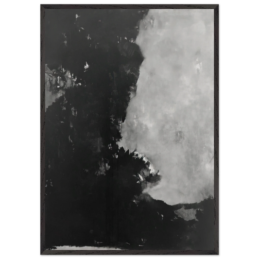 Untitled Black Painting - 1950 N1 - Edward Corbett Framed Art Print – Black Wooden Frame - Default Title - -Framed Art Print