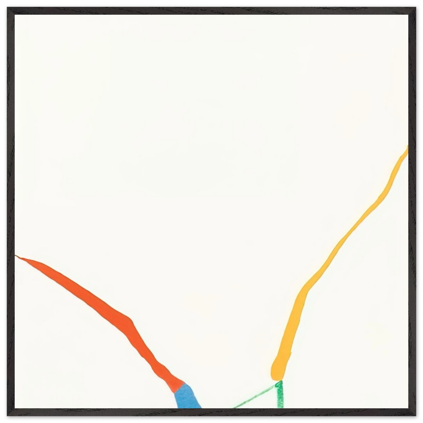 Helen Frankenthaler - What Red Lines Can Do - 1970 Wall art - 30x45 cm / 12x18 inches - Premium Wooden Framed Poster With Fine Art Paper - Black frame