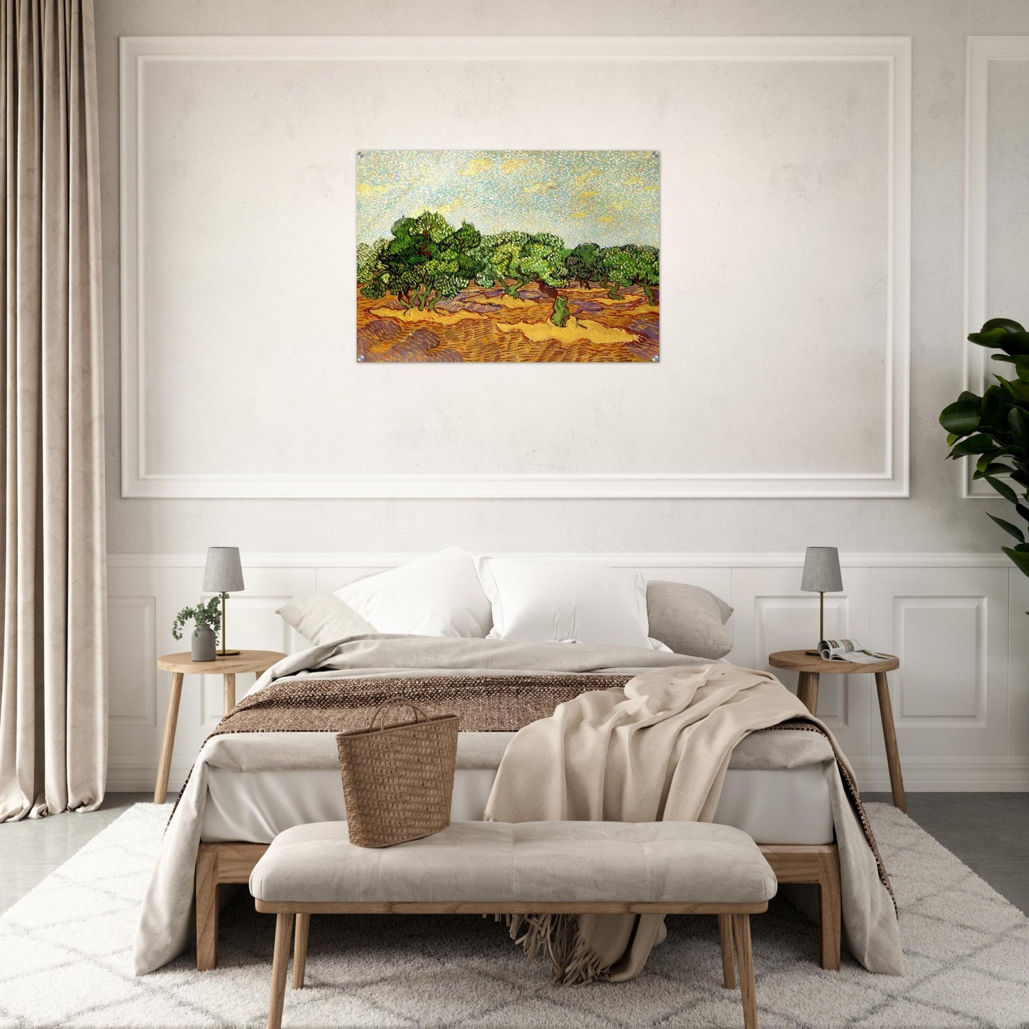 Olive Grove - Pale Blue Sky - Vincent van Gogh Acrylic Print - 70x100 cm / 28x40″ inches | Vincent van Gogh Wall Art | Vincent van Gogh Prints