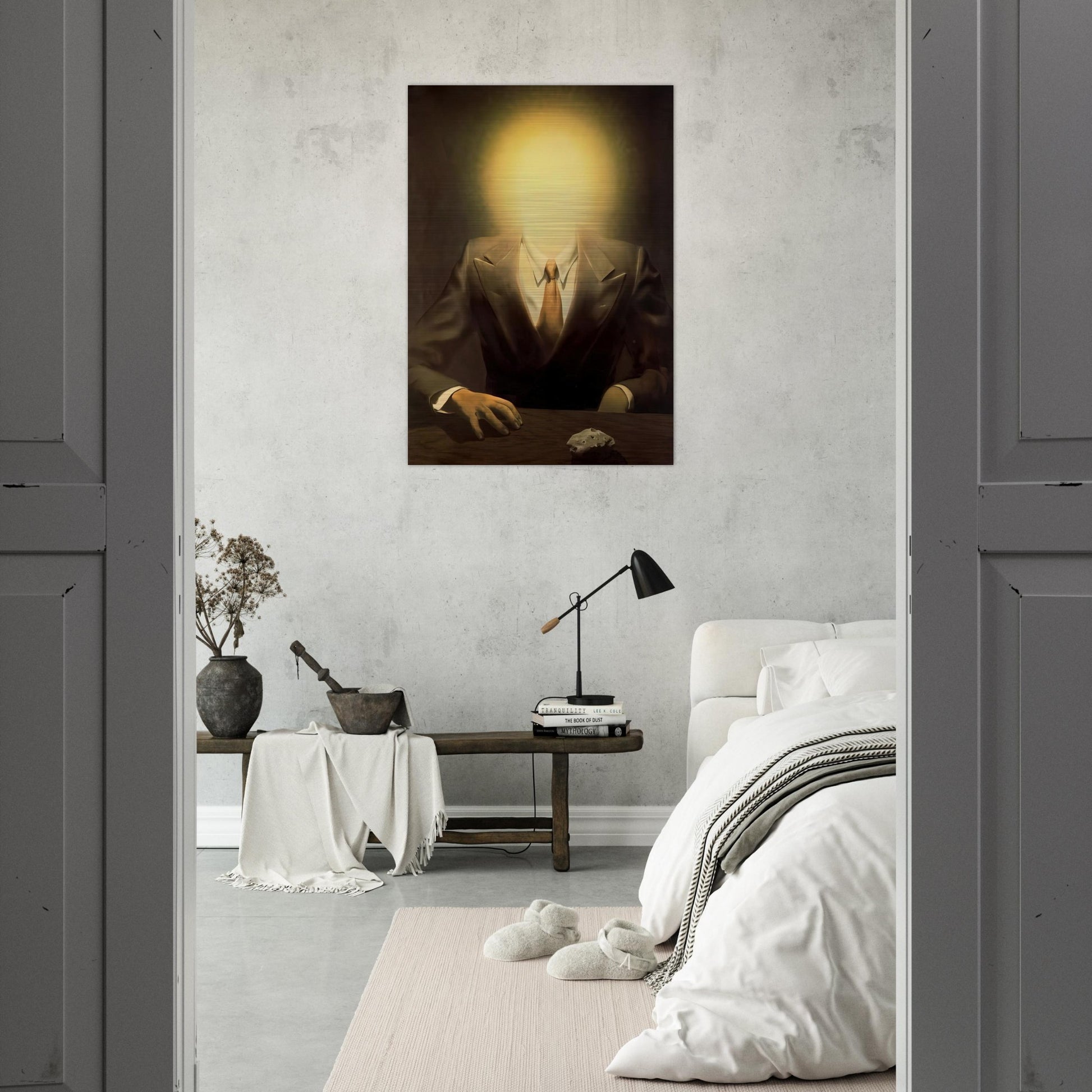 THE PLEASURE PRINCIPLE PORTRAIT OF EDWARD JAMES 1937 - Rene Magritte Brushed Aluminum Print - 70x100 cm / 28x40 inches | Rene Magritte Aluminum Print | Rene Magritte Prints