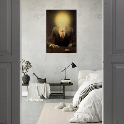 THE PLEASURE PRINCIPLE PORTRAIT OF EDWARD JAMES 1937 - Rene Magritte Brushed Aluminum Print - 70x100 cm / 28x40 inches | Rene Magritte Aluminum Print | Rene Magritte Prints