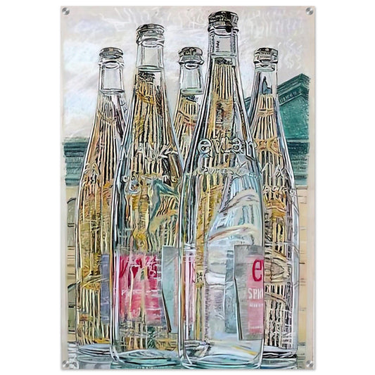 EVIAN BOTTLES 1976 - Janet Fish Acrylic Print - 70x100 cm / 28x40″ inches