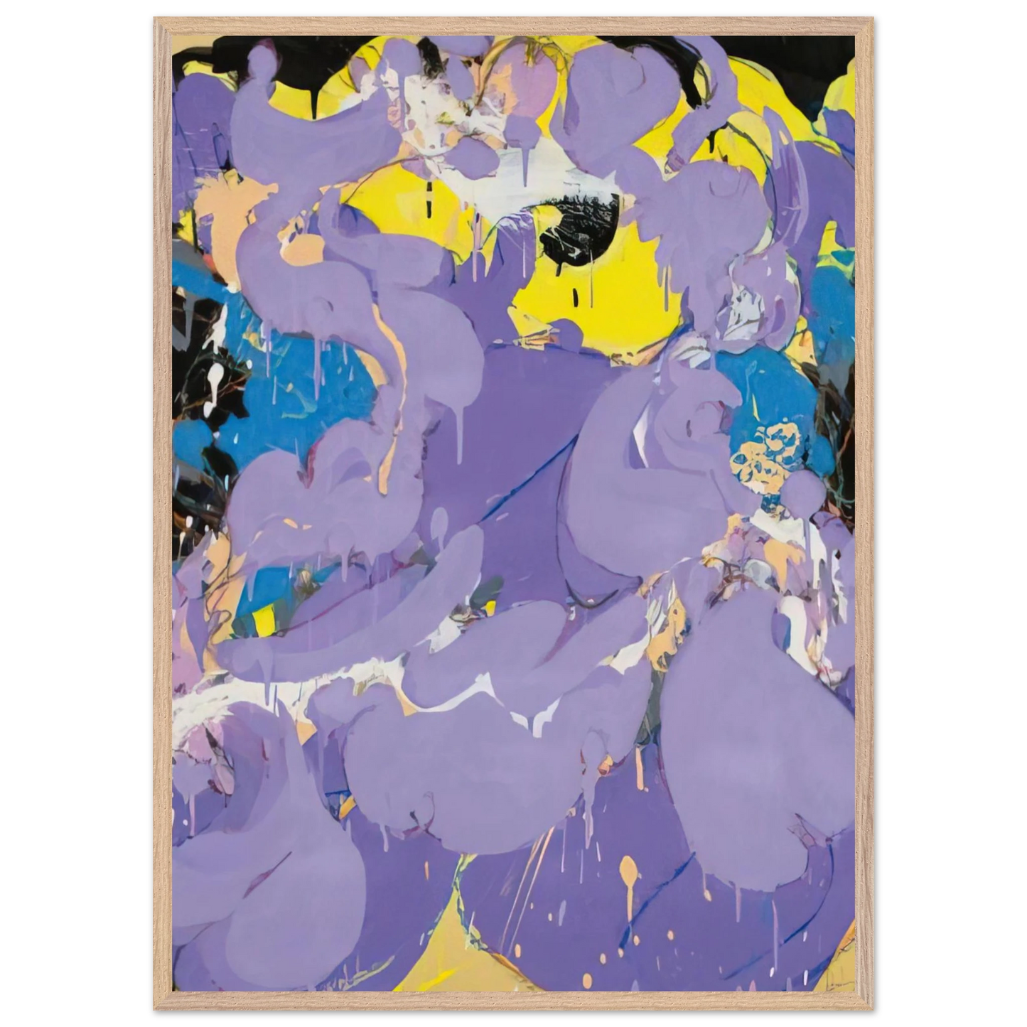 Helen Frankenthaler - Untitled - 1978 Wall art - A1 (59.4 x 84.1  cm) - Premium Wooden Framed Poster With Fine Art Paper - Wood frame