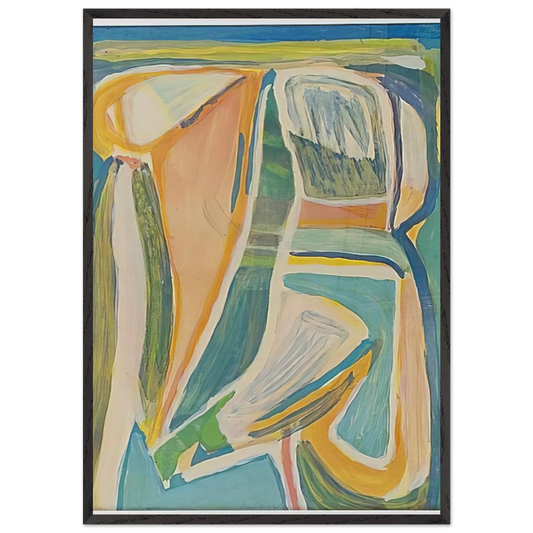 Untitled - Lyrical Abstraction N3 - Bram van Velde Framed Art Print – Black Wooden Frame - Default Title - -Framed Art Print