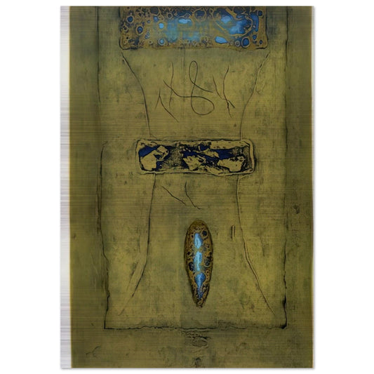 Mr. Delo's Yellow Wall - 1970 - Hiroyuki Tajima Brushed Aluminum Print - 70x100 cm / 28x40 inches | Hiroyuki Tajima Aluminum Print | Hiroyuki Tajima Prints