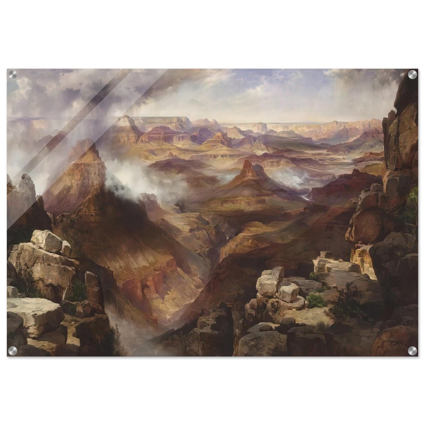 Grand Canyon of the Colorado River - Thomas Moran Acrylic Print - 70x100 cm / 28x40″ inches