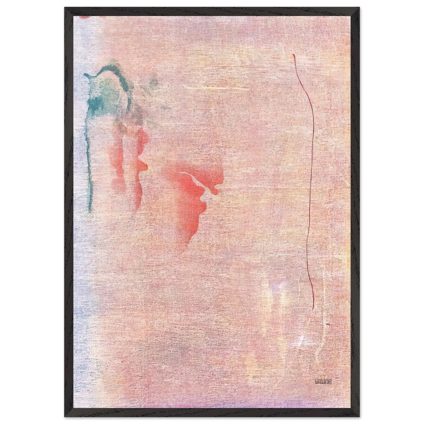 Helen Frankenthaler - Cedar Hill - 1983 Wall art - A1 (59.4 x 84.1  cm) - Premium Wooden Framed Poster With Fine Art Paper - White frame