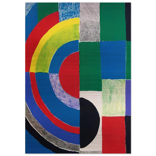 COLOR RHYTHMS - Sonia Delaunay Brushed Aluminum Print - 70x100 cm / 28x40 inches | Sonia Delaunay Aluminum Print | Sonia Delaunay Prints
