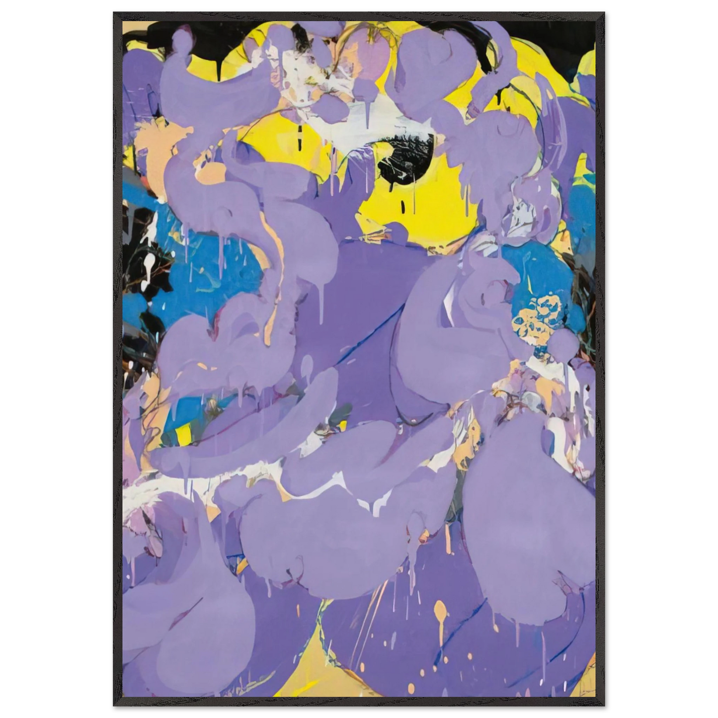 Helen Frankenthaler - Untitled - 1978 Wall art - 20x25 cm / 8x10 inches - Premium Wooden Framed Poster With Fine Art Paper - Black frame