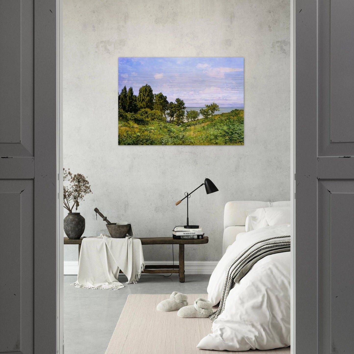 By the Sea - claude monet Brushed Aluminum Print - 70x100 cm / 28x40 inches | claude monet Aluminum Print | claude monet Prints