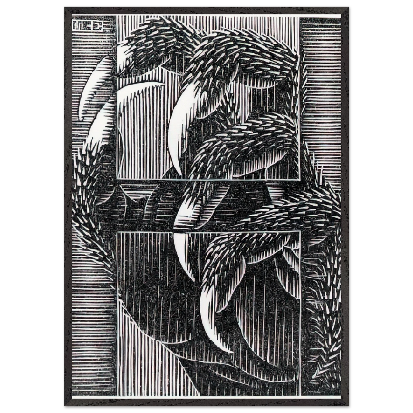 ESCHER 13 - MC Escher Framed Art Print – Black Wooden Frame - Default Title - -Framed Art Print