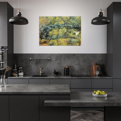 The Japanis Bridge Footbridge over the Water-Lily Pond - claude monet Acrylic Print - 70x100 cm / 28x40″ inches | claude monet Wall Art | claude monet Prints