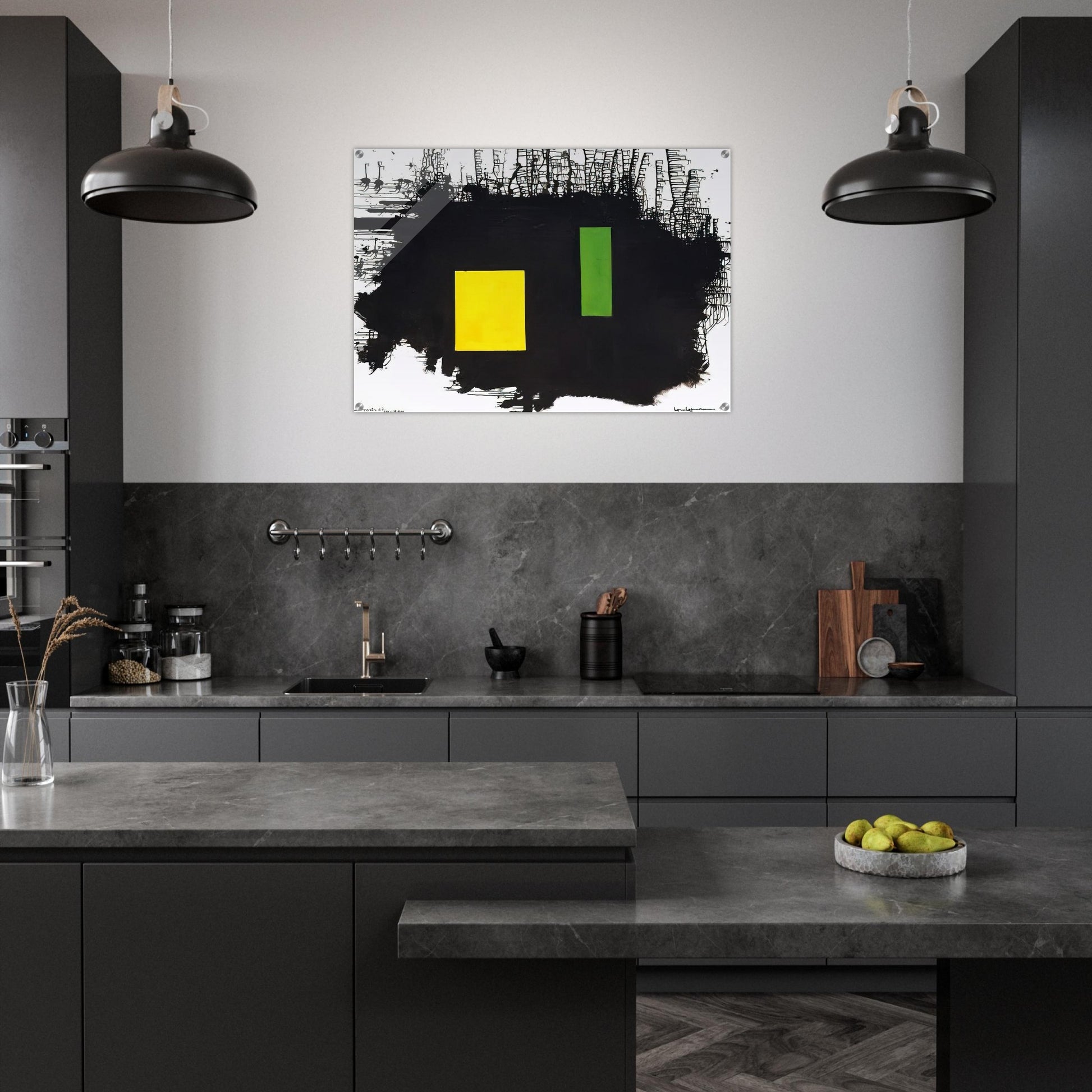 To J.F.K. - A Thousand Roots Did Die With Thee - Hans Hofmann Acrylic Print - 70x100 cm / 28x40″ inches | Hans Hofmann Wall Art | Hans Hofmann Prints