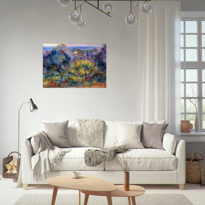 Landscape with a View of the Sea - Pierre-Auguste Renoir Brushed Aluminum Print - 70x100 cm / 28x40 inches | Pierre-Auguste Renoir Aluminum Print | Pierre-Auguste Renoir Prints