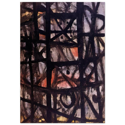 The Cage - 1954 - Adolph Gottlieb Brushed Aluminum Print - 70x100 cm / 28x40 inches | Adolph Gottlieb Aluminum Print | Adolph Gottlieb Prints
