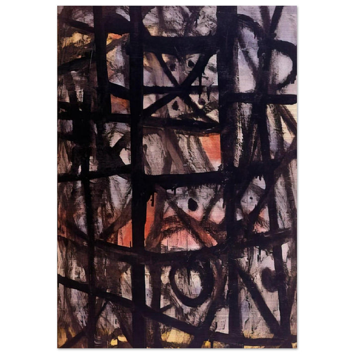 The Cage - 1954 - Adolph Gottlieb Brushed Aluminum Print - 70x100 cm / 28x40 inches | Adolph Gottlieb Aluminum Print | Adolph Gottlieb Prints