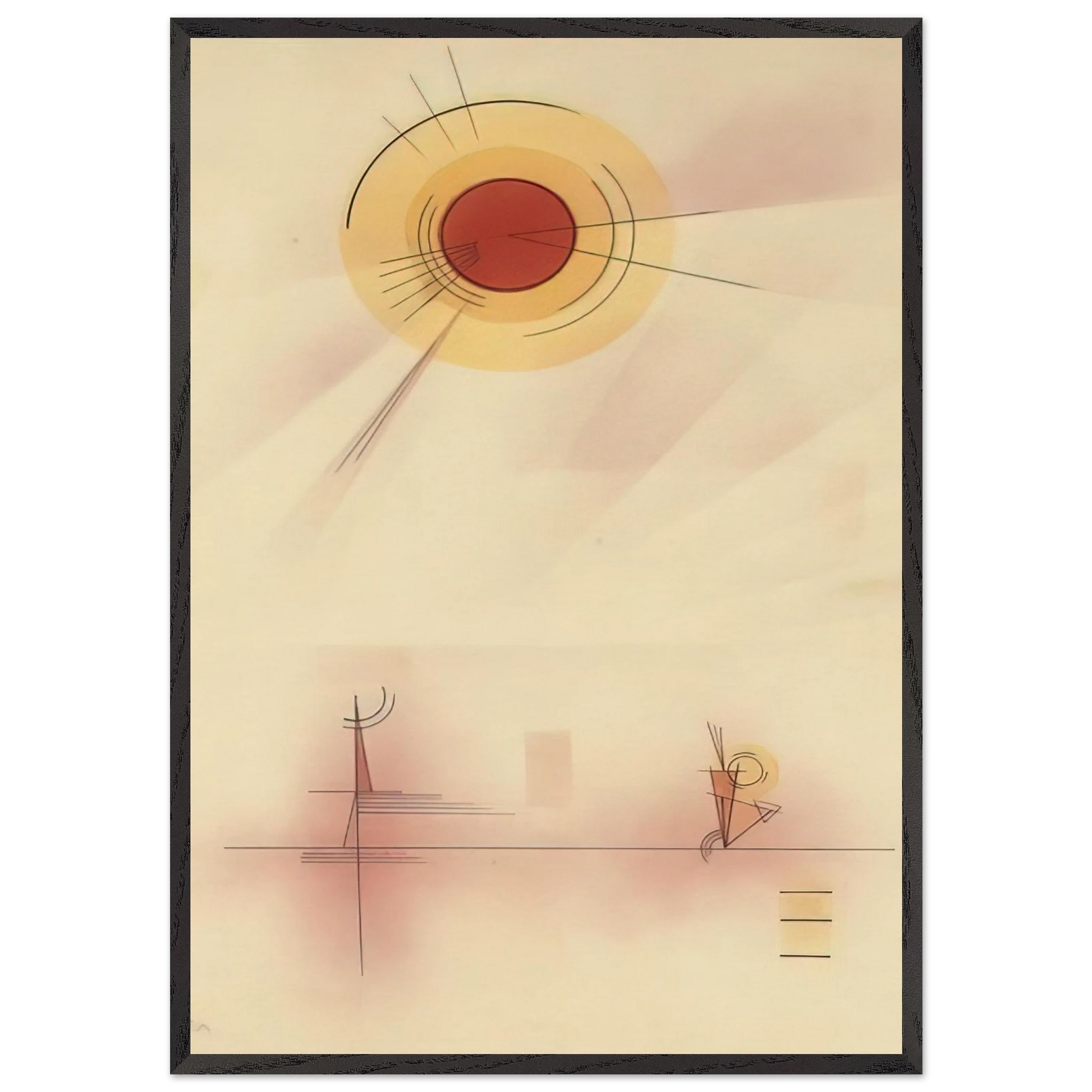 STRAHLEN 1929 - Wassily Kandinsky Framed Art Print – Black Wooden Frame - Default Title - -Framed Art Print