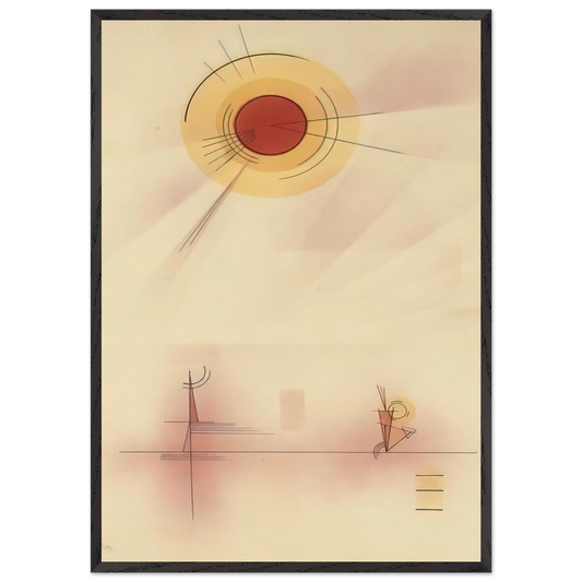 STRAHLEN 1929 - Wassily Kandinsky 70x100 cm / 28x40 inches Framed Art Print – Black Wooden Frame