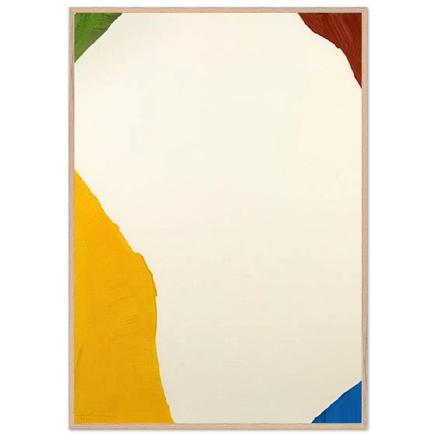 Helen Frankenthaler - Wind Directions - 1970 Wall art - 30x45 cm / 12x18 inches - Premium Wooden Framed Poster With Fine Art Paper - White frame