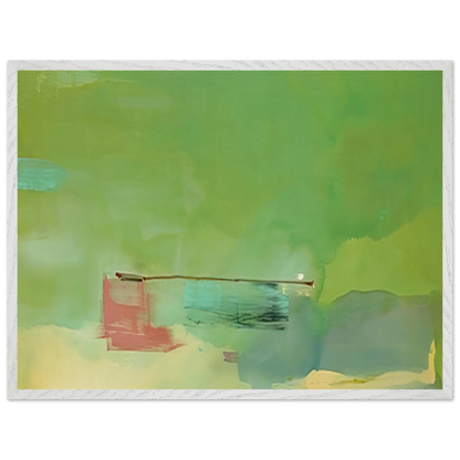 Helen Frankenthaler - Springscape - 1975 Wall art - 70x100 cm / 28x40 inches - Premium Wooden Framed Poster With Fine Art Paper-canvas - White frame