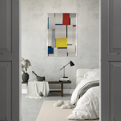 Relational Painting #65 - 1953 - Fritz Glarner Brushed Aluminum Print - 70x100 cm / 28x40 inches | Fritz Glarner Aluminum Print | Fritz Glarner Prints