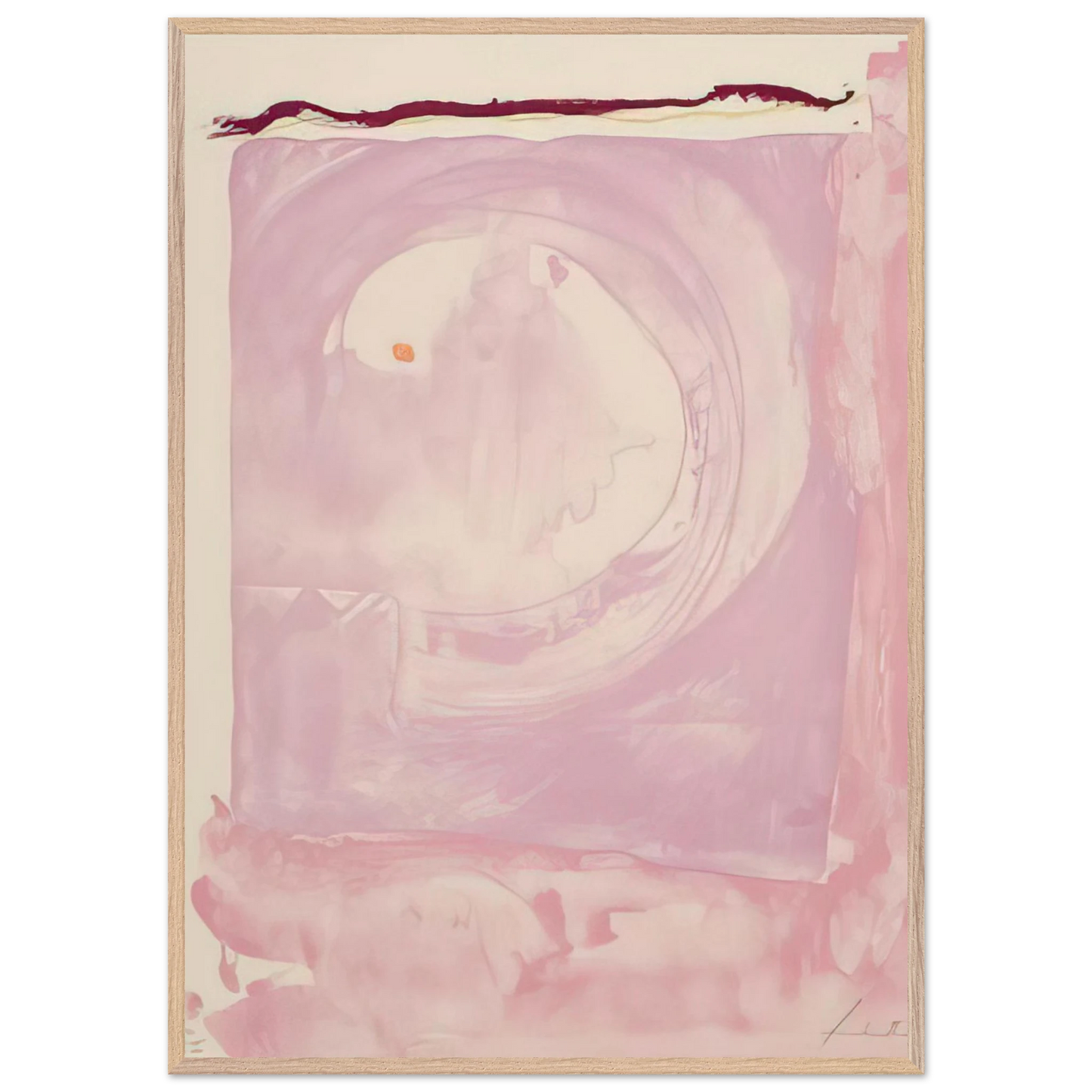 Helen Frankenthaler - Reflections IX - 1995 Wall art - 40x50 cm / 16x20 inches - Premium Wooden Framed Poster With Fine Art Paper - White frame