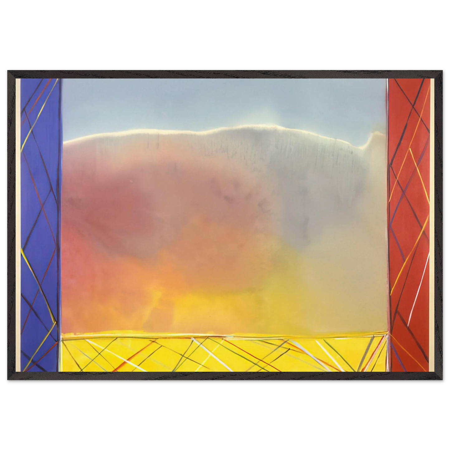 Winds Of Samoa - 1988 - Ronnie Landfield Framed Art Print – Black Wooden Frame - Default Title - -Framed Art Print