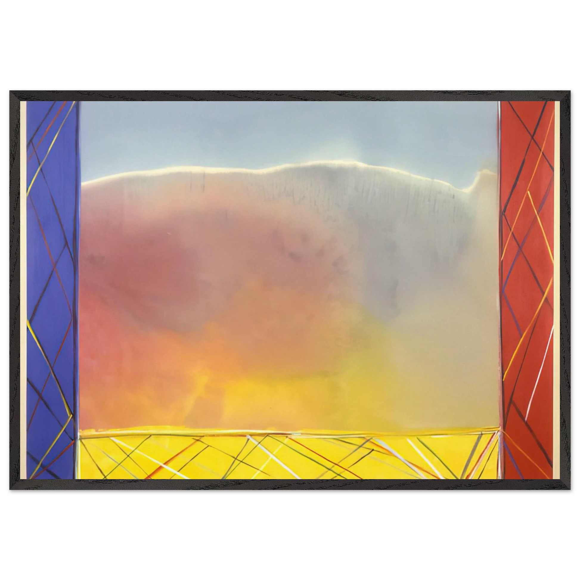 Winds Of Samoa - 1988 - Ronnie Landfield Framed Art Print – Black Wooden Frame - Default Title - -Framed Art Print