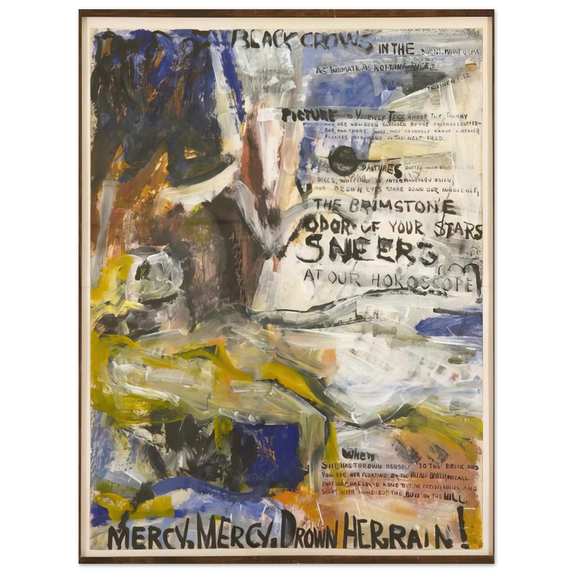 Grace Hartigan - THE ORANGES NO 1 BLACK CROWS 1949 Fine Art Poster - Default Title