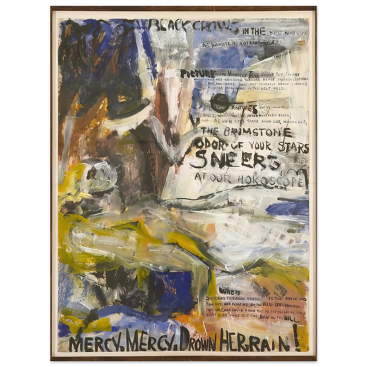 Grace Hartigan - THE ORANGES NO 1 BLACK CROWS 1949 Fine Art Poster - Default Title