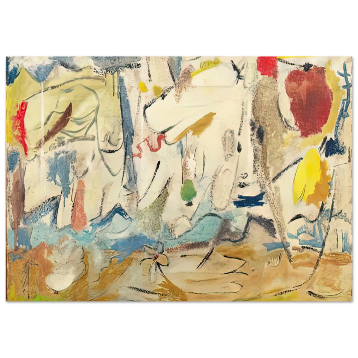 Helen Frankenthaler - Cloudscape, 1951- Wall Art - 30x40 cm / 12x16 inches - Premium Wooden Framed Poster With Fine Art Paper-canvas - Black frame