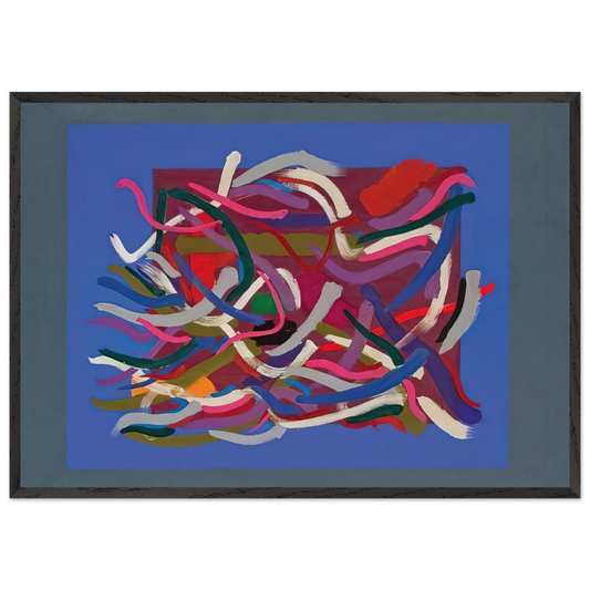 Blue Green Ground - 1961 - John Ferren Framed Art Print – Black Wooden Frame - Default Title - -Framed Art Print