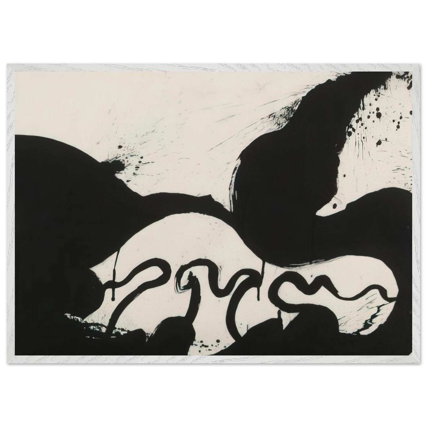 Helen Frankenthaler - Untitled - 1973 Wall art - A2 (42 x 59.4  cm) - Premium Wooden Framed Poster With Fine Art Paper - White frame