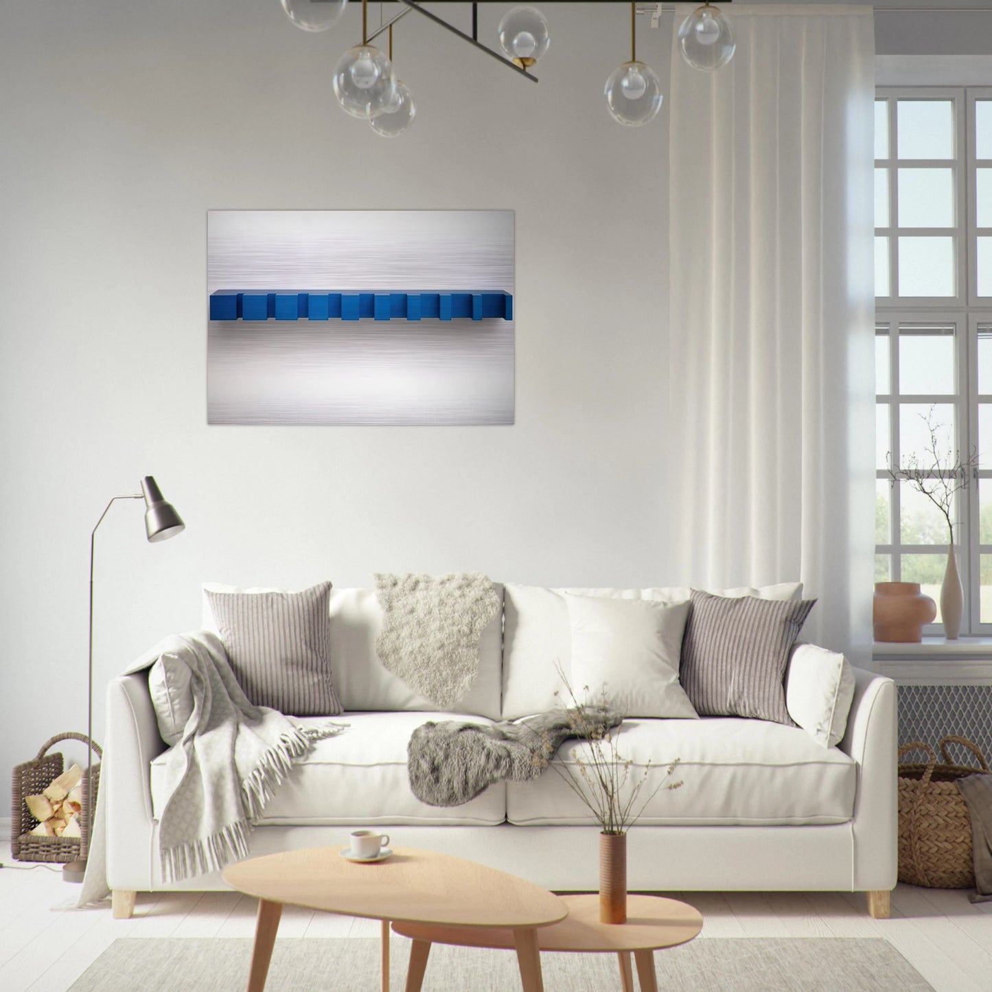 Untitled Bernstein 88-26 - 1988 - Donald Judd Brushed Aluminum Print - 70x100 cm / 28x40 inches | Donald Judd Aluminum Print | Donald Judd Prints