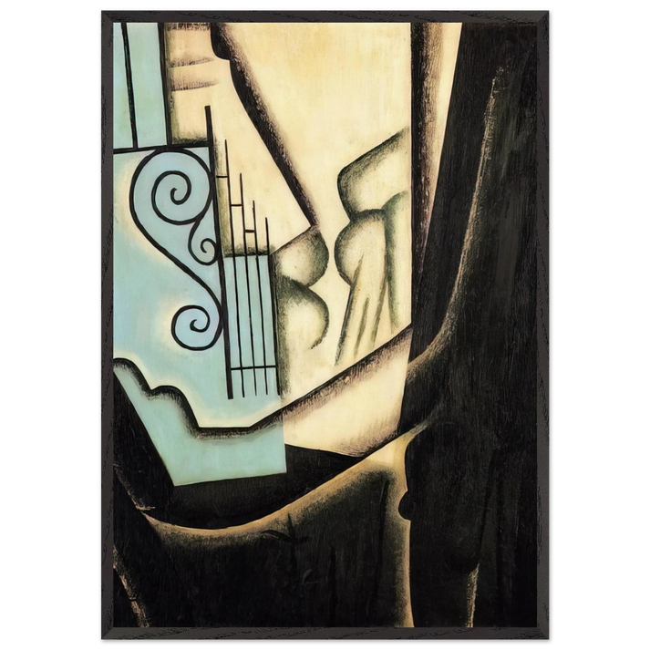 THE GARDEN 1916 - Juan Gris 70x100 cm / 28x40 inches Framed Art Print – Black Wooden Frame