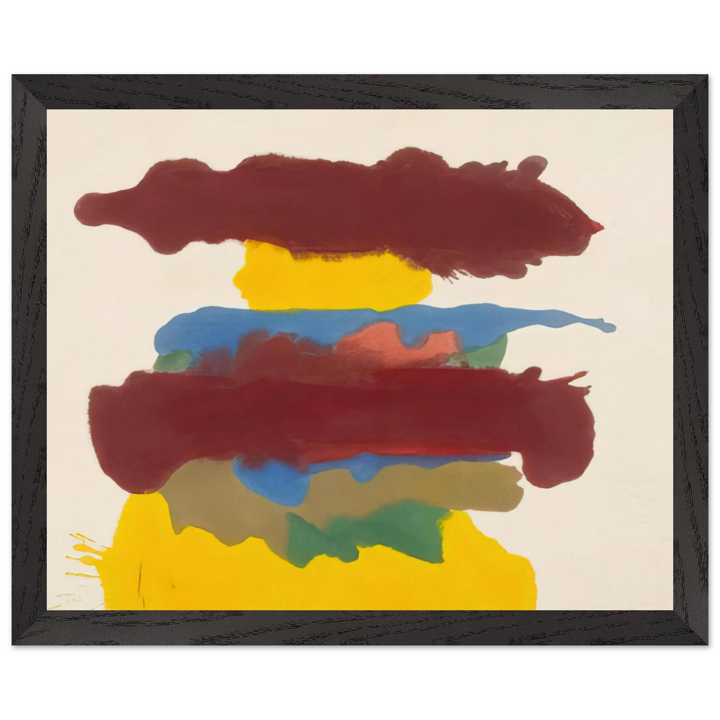 Helen Frankenthaler - Weather Change - 1963 Wall art - A1 (59.4 x 84.1  cm) - Premium Wooden Framed Poster With Fine Art Paper - Black frame