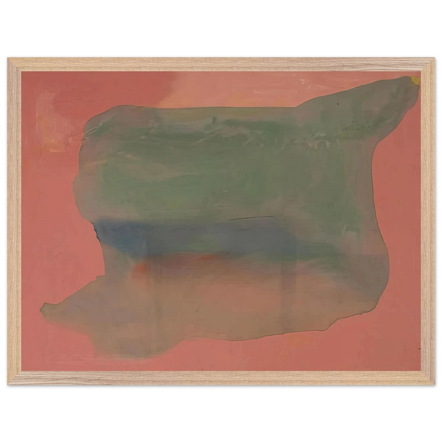 Helen Frankenthaler - Yearning - 1973 Wall art - 27x35 cm / 11x14 inches - Premium Wooden Framed Poster With Fine Art Paper - White frame