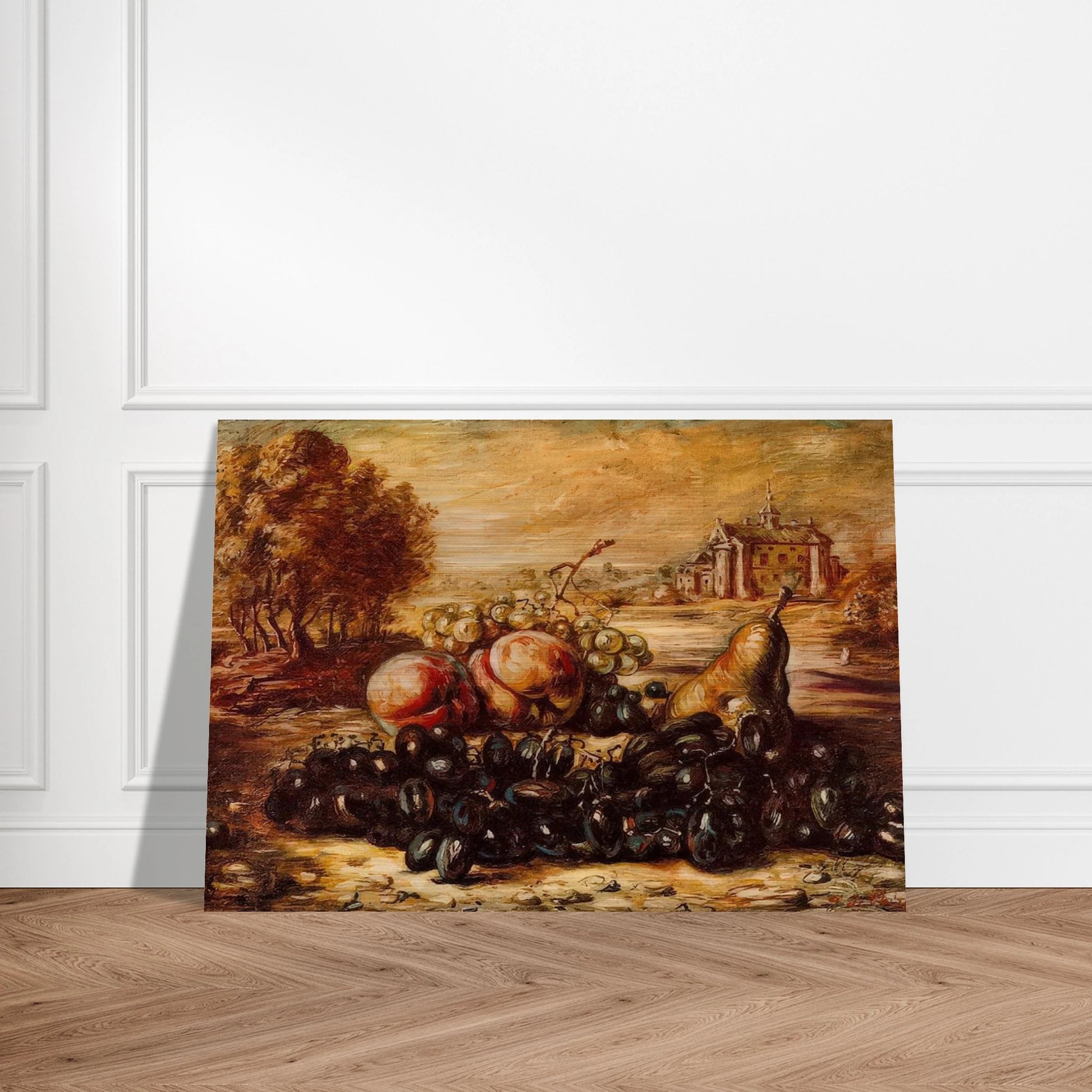 BLACK GRAPE - Giorgio de Chirico Brushed Aluminum Print - 70x100 cm / 28x40 inches | Giorgio de Chirico Aluminum Print | Giorgio de Chirico Prints