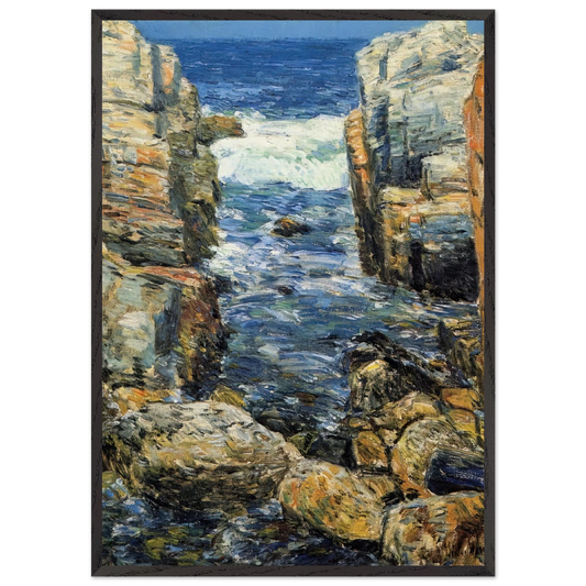 The South Gorge Appledore Isles of Shoals - Childe Hassam Framed Art Print – Black Wooden Frame - Default Title - -Framed Art Print