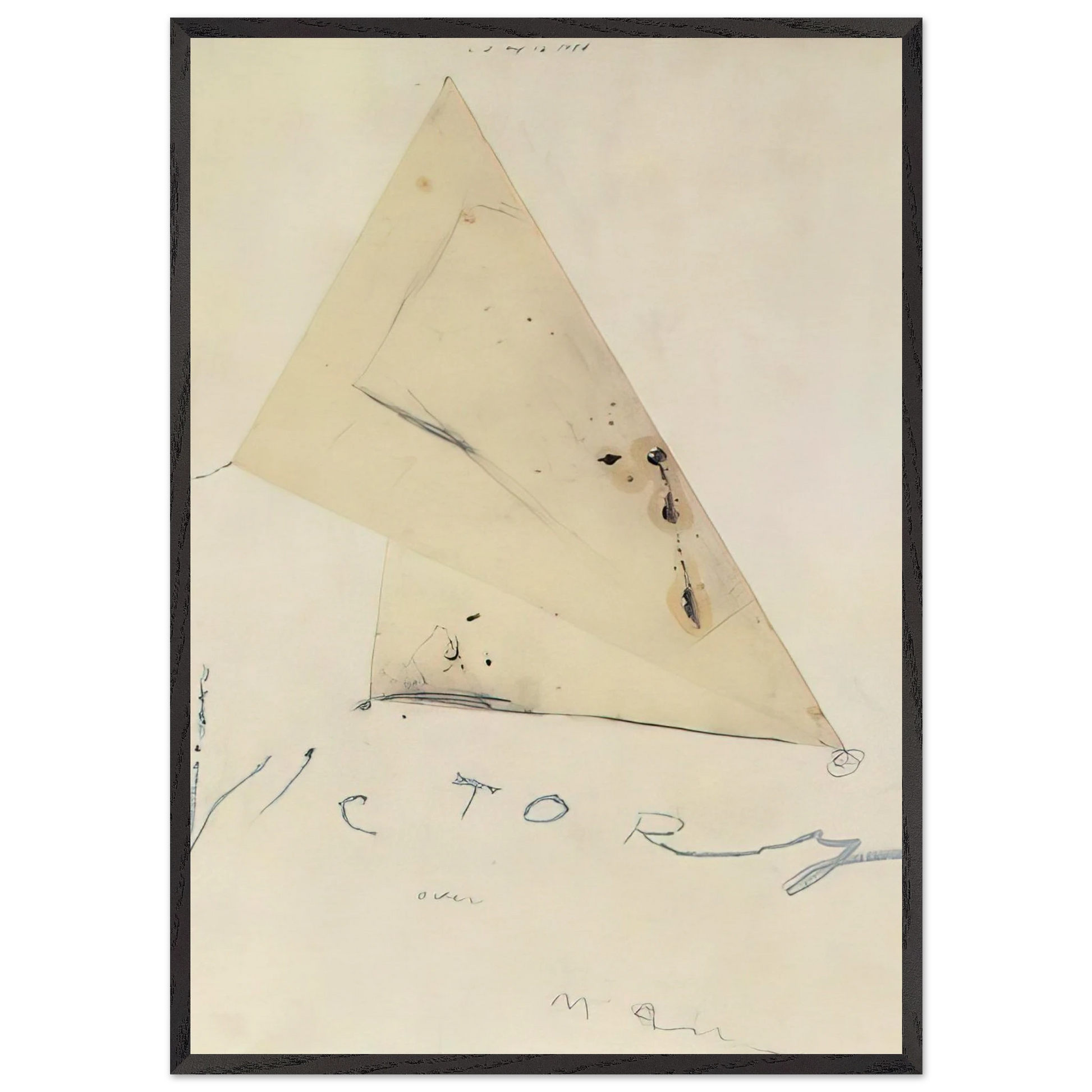 Victory - Cy Twombly Framed Art Print – Black Wooden Frame - Default Title - -Framed Art Print