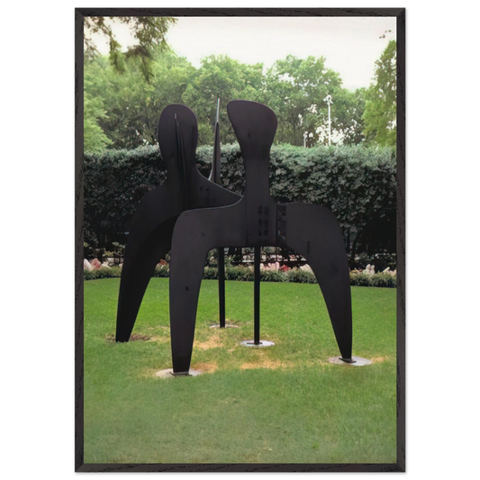 THREE BOLLARDS 1970 - Alexander Calder Framed Art Print – Black Wooden Frame - Default Title - -Framed Art Print