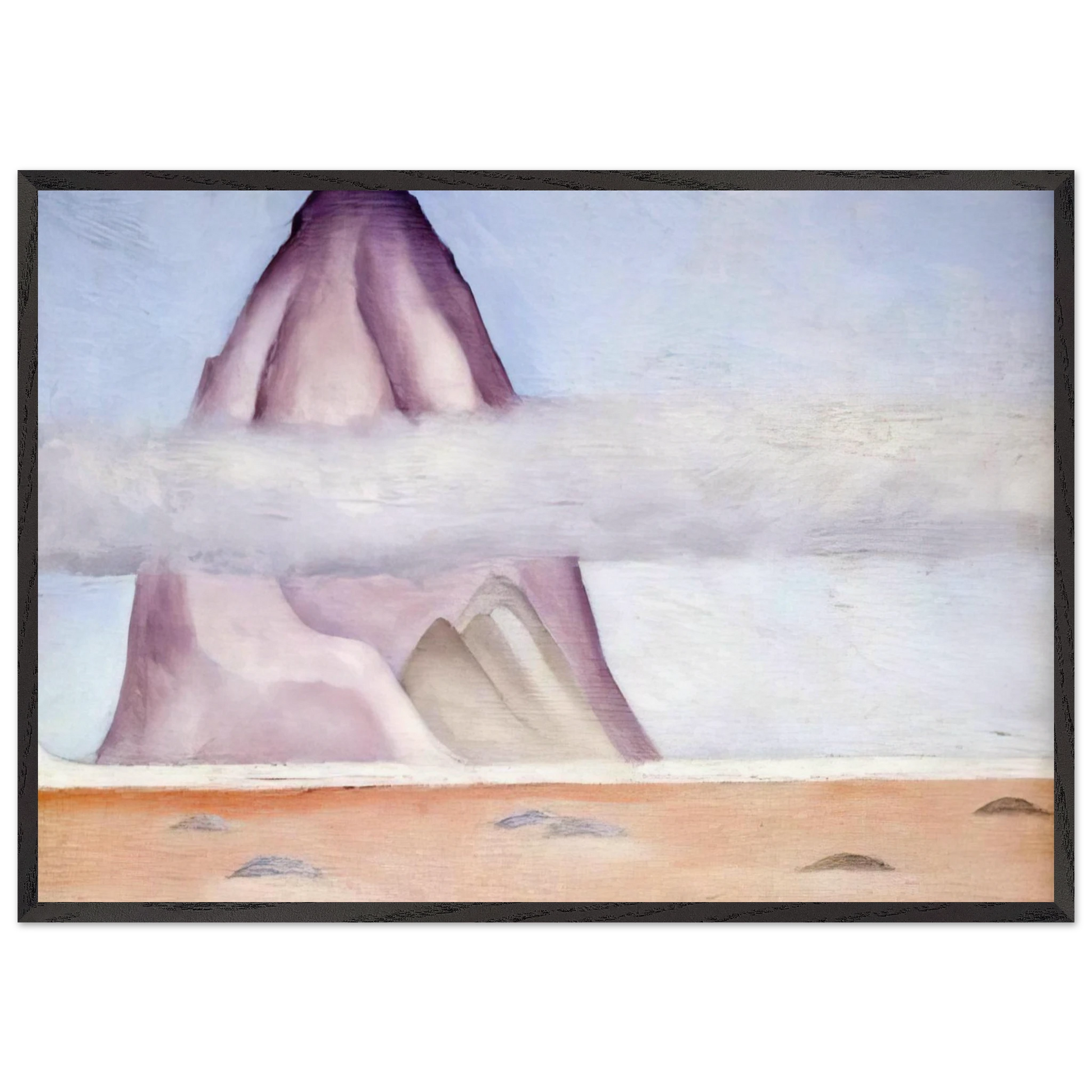 Misty - A Memory - Georgia OKeeffe 70x100 cm / 28x40 inches Framed Art Print – Black Wooden Frame